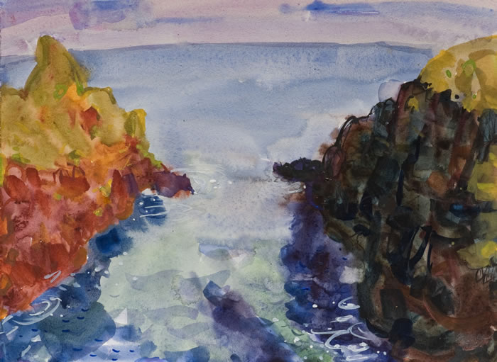 Sarclet Bay 1 watercolour